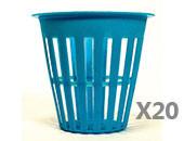 Pack de 20 pots panier bleus 5cm